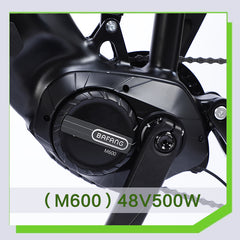 AKEZ M600-27.5" Electric Mountain Bike, 48V Removable Battery eBike, Front Suspension Adult Electric Bicycle for City & Trail