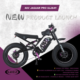 AKEZ Jaguar PRO Electric Bike 48V 1500W, 18Ah Lithium Battery, Full Suspension Fat Tire E-Bike for Adults, Hydraulic Brakes, UL2849 Certified