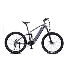 AKEZ M600-27.5" Electric Mountain Bike, 48V Removable Battery eBike, Front Suspension Adult Electric Bicycle for City & Trail