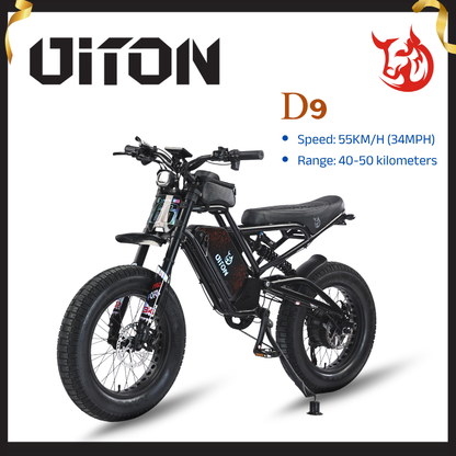 Pre-Order DITON D9 – 1500W Off-Road Fat Tire Electric Bike, 52V 25Ah Dual Suspension | Ships Sept 1