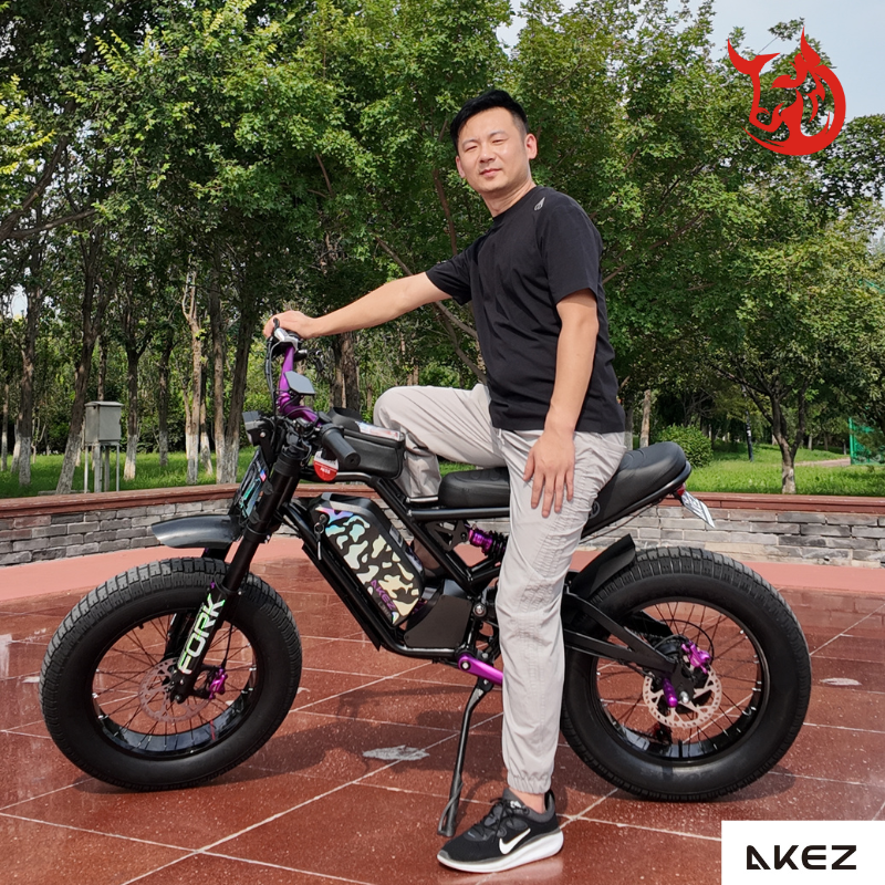 AKEZ Jaguar PRO Electric Bike 48V 1500W, 18Ah Lithium Battery, Full Suspension Fat Tire E-Bike for Adults, Hydraulic Brakes, UL2849 Certified