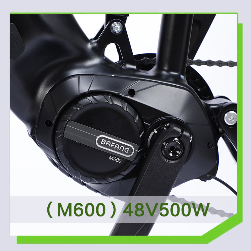 AKEZ M600-27.5" Electric Mountain Bike, 48V Removable Battery eBike, Front Suspension Adult Electric Bicycle for City & Trail