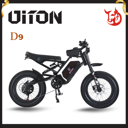 Pre-Order DITON D9 – 1500W Off-Road Fat Tire Electric Bike, 52V 25Ah Dual Suspension | Ships Sept 1
