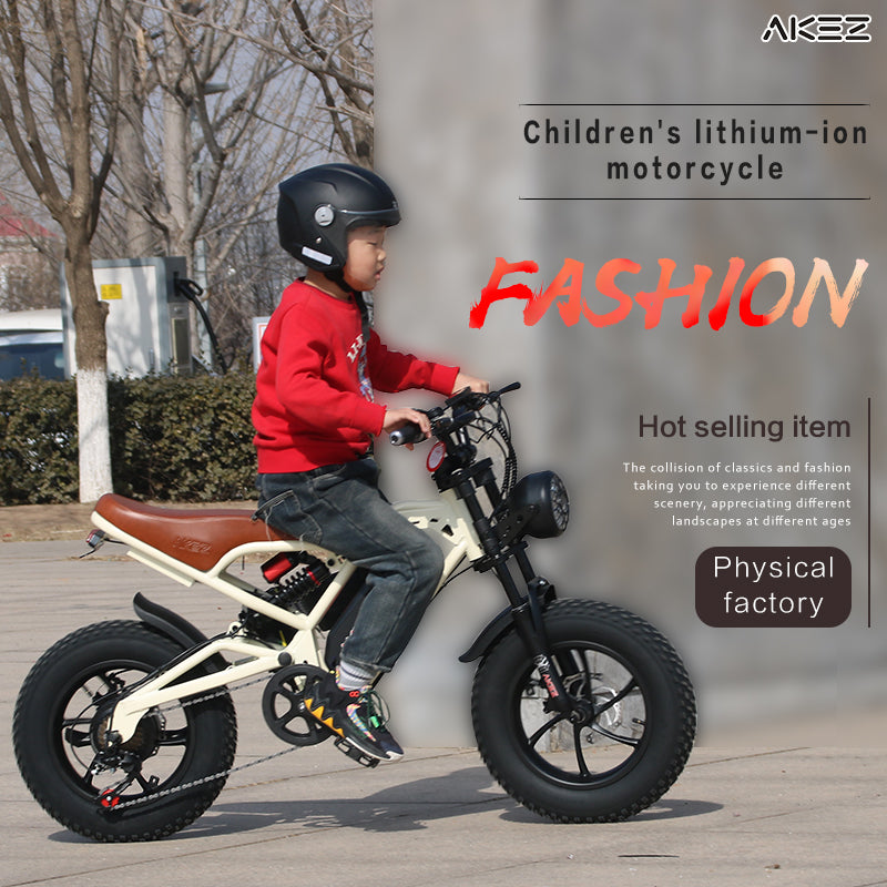 AKEZ 16" Kids Electric Bike 36V 350W, Lightweight E‑Bike for Boys & Girls, Adjustable Seat, Pedal Assist & Throttle, Safe & Easy Rid