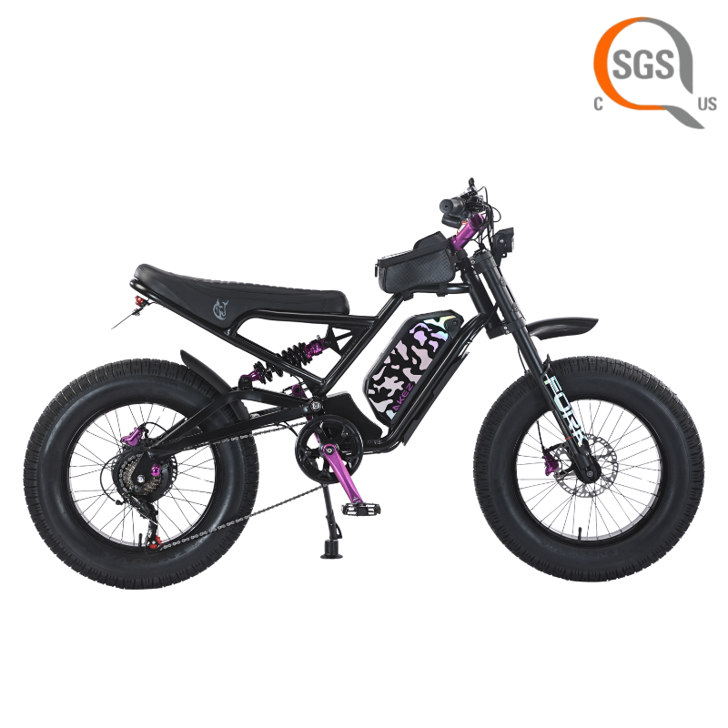 AKEZ Jaguar PRO Electric Bike 48V 1500W, 18Ah Lithium Battery, Full Suspension Fat Tire E-Bike for Adults, Hydraulic Brakes, UL2849 Certified