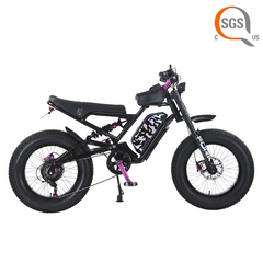 AKEZ Jaguar PRO Electric Bike 48V 1500W, 18Ah Lithium Battery, Full Suspension Fat Tire E-Bike for Adults, Hydraulic Brakes, UL2849 Certified