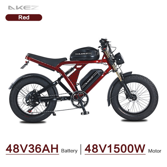 AKEZ Vajra 48V Electric Bike - High-Power Performance for Long-Range Rides