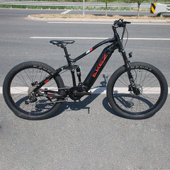 AKEZ M600-27.5" Electric Mountain Bike, 48V Removable Battery eBike, Front Suspension Adult Electric Bicycle for City & Trail