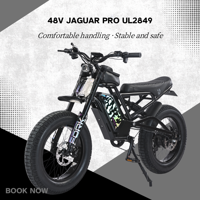 AKEZ Jaguar PRO Electric Bike 48V 1500W, 18Ah Lithium Battery, Full Suspension Fat Tire E-Bike for Adults, Hydraulic Brakes, UL2849 Certified